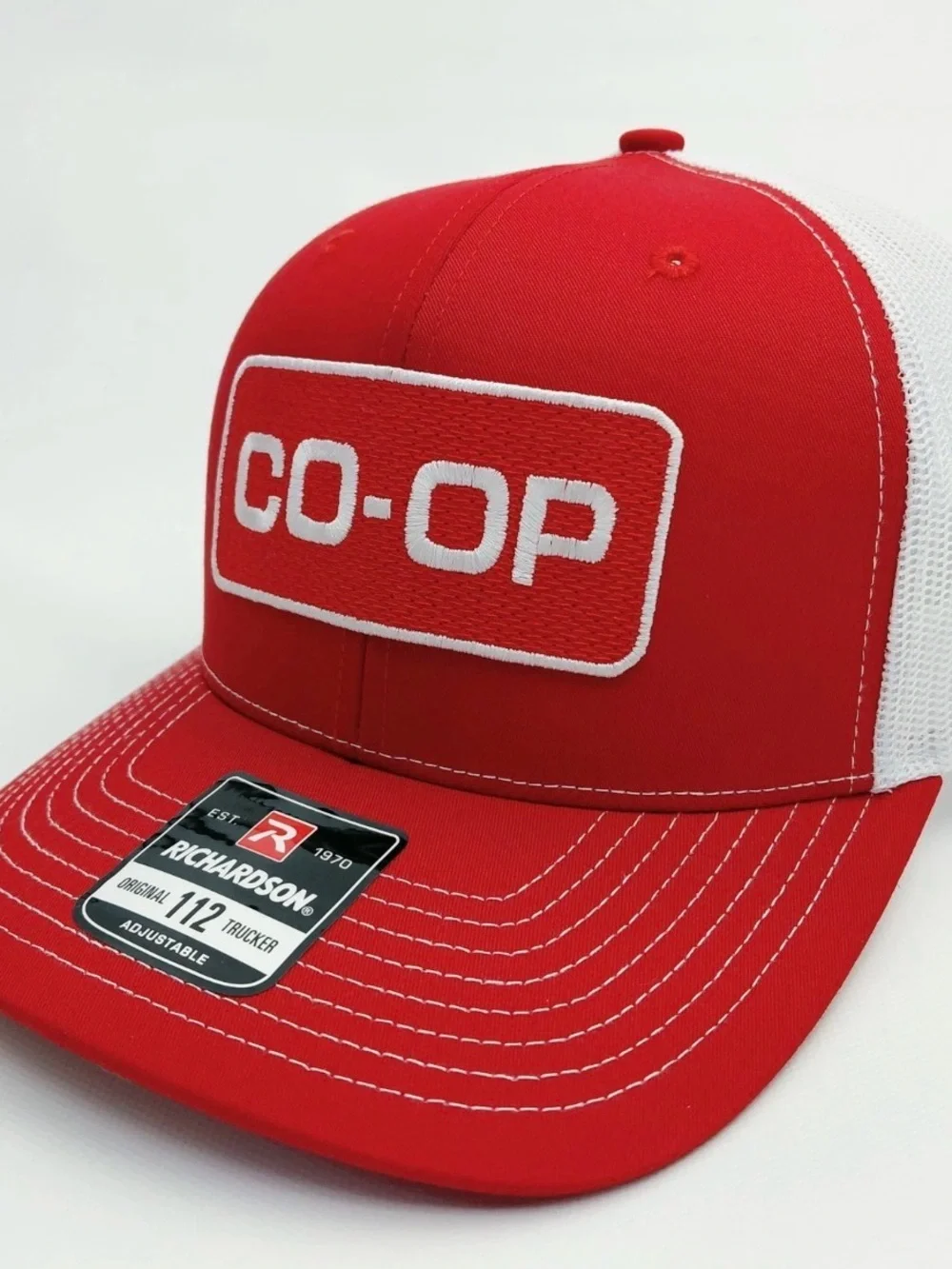 CO-OP SEED Farm Ranch Embroidered Patch Richardson 112 Hat Cap Red
